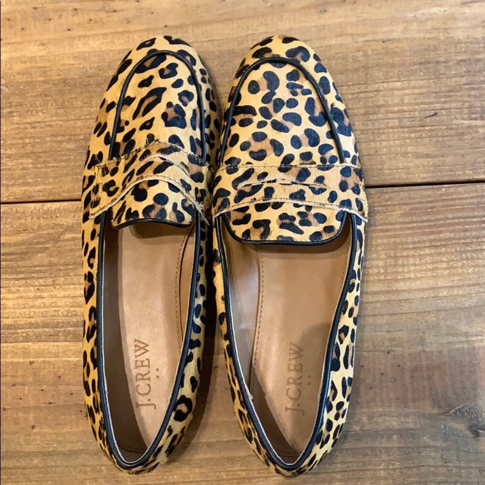 J. Crew leopard loafers. 8